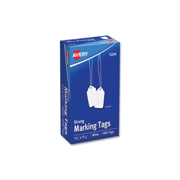 Avery Dennison Avery, Medium-Weight White Marking Tags, 1 3/4 X 1 3/32, 1000PK 12204 - main